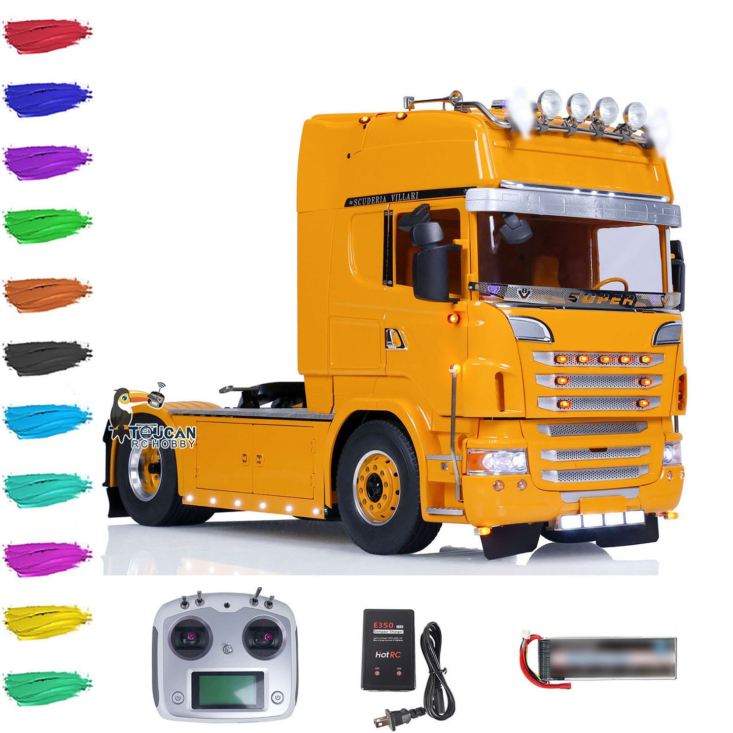 TOUCAN Metal Chassis 4X4 1/14 RC Tractor Truck DIY Customized for Model Car