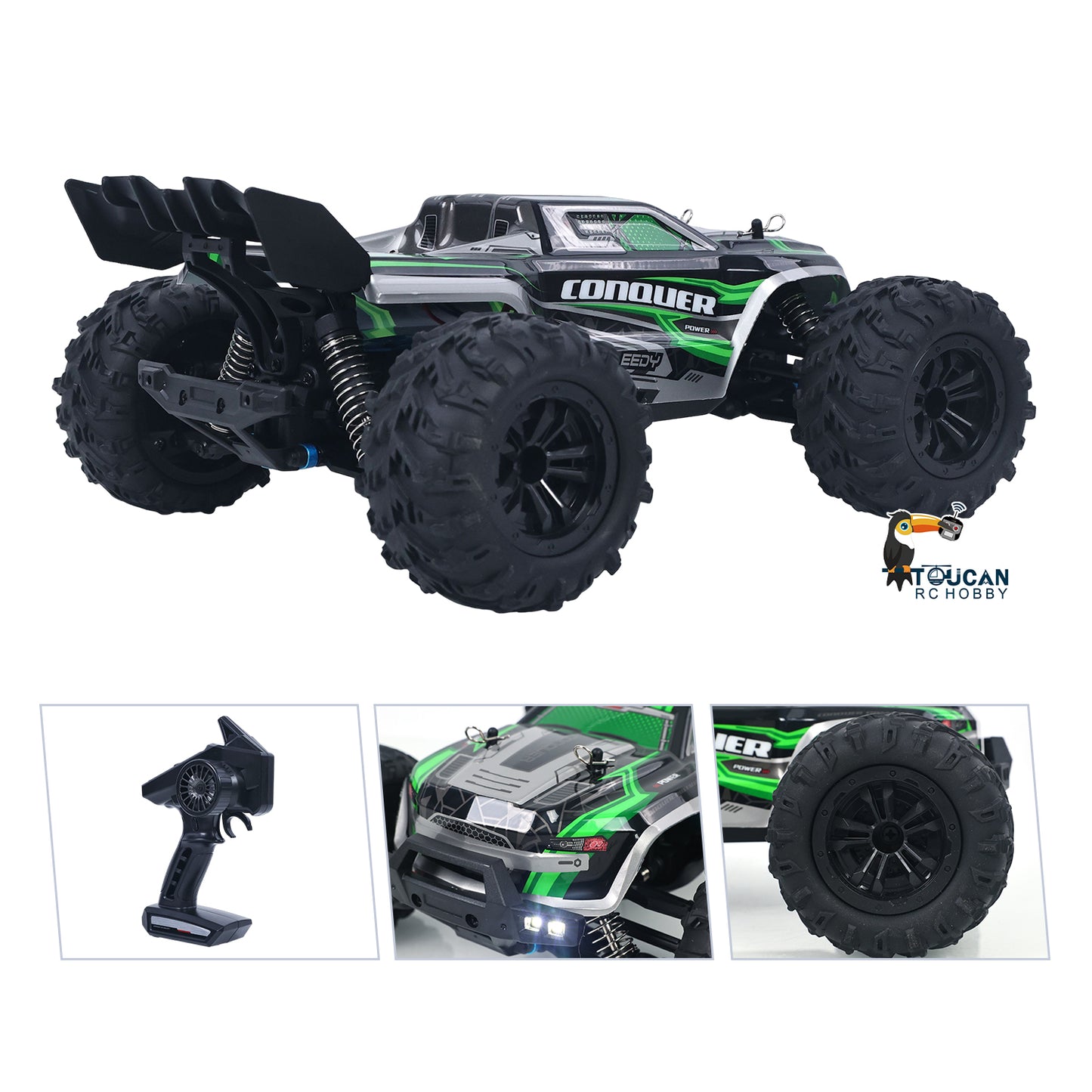 US Stock 38KM/H SCY 16102 1/16 4*4 RC Off Road Vehicle Remote Control Electric Big Tire Truck 30A ESC 17G 3Wire Servo LED Light Model Car