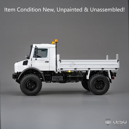 3Speed LESU 1/14 RC Metal Light Truck U4023 AWD Remote Control Off Road Vehicle KIT Model Light Sound Axle Transfer Case Lock