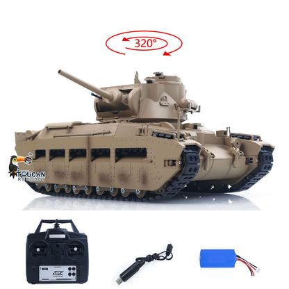 Fast Free Shipping for EU Tongde 1/16 Remote Control Military Tank Matilda III IV Turret Rotation 320 Degree IR Lights Sounds RC Electric Model Smoke Unit
