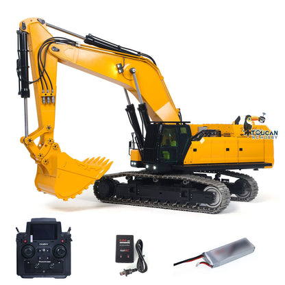 US Stock 1/12 RC Hydraulic Heavy Excavator 395F Metal Remote Control Digger Finished Model 1.0L Dual Pump Paladin PL18EV LITE Radio