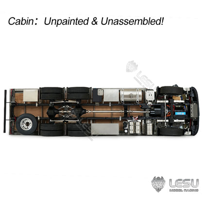 2Speed LESU 1/14 RC Flatbed Timber Truck VM FE Remote Control Lorry Car 6x4 Metal Chassis RWD Model Vehicle Light Sound Motor