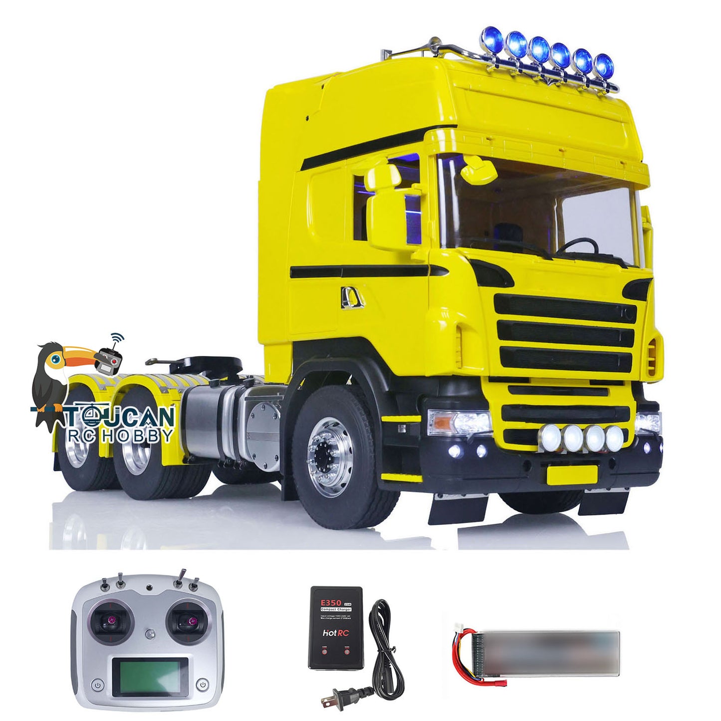 TOUCAN 1/14 RC Tractor Truck DIY 6x6 Remote Control Cars Painted Model Sound Light