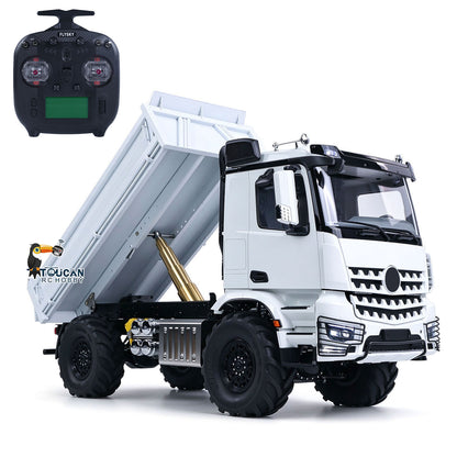 TOUCAN RC HOBBY 3363 MODO 1/14 4x4 ferngesteuerter hydraulischer Metall-Kipper, 2-Gang-Schaltgetriebe, Differentialsperren, RC-Kipper-Modell ST8 mit Funkfernsteuerung, Licht und Sound