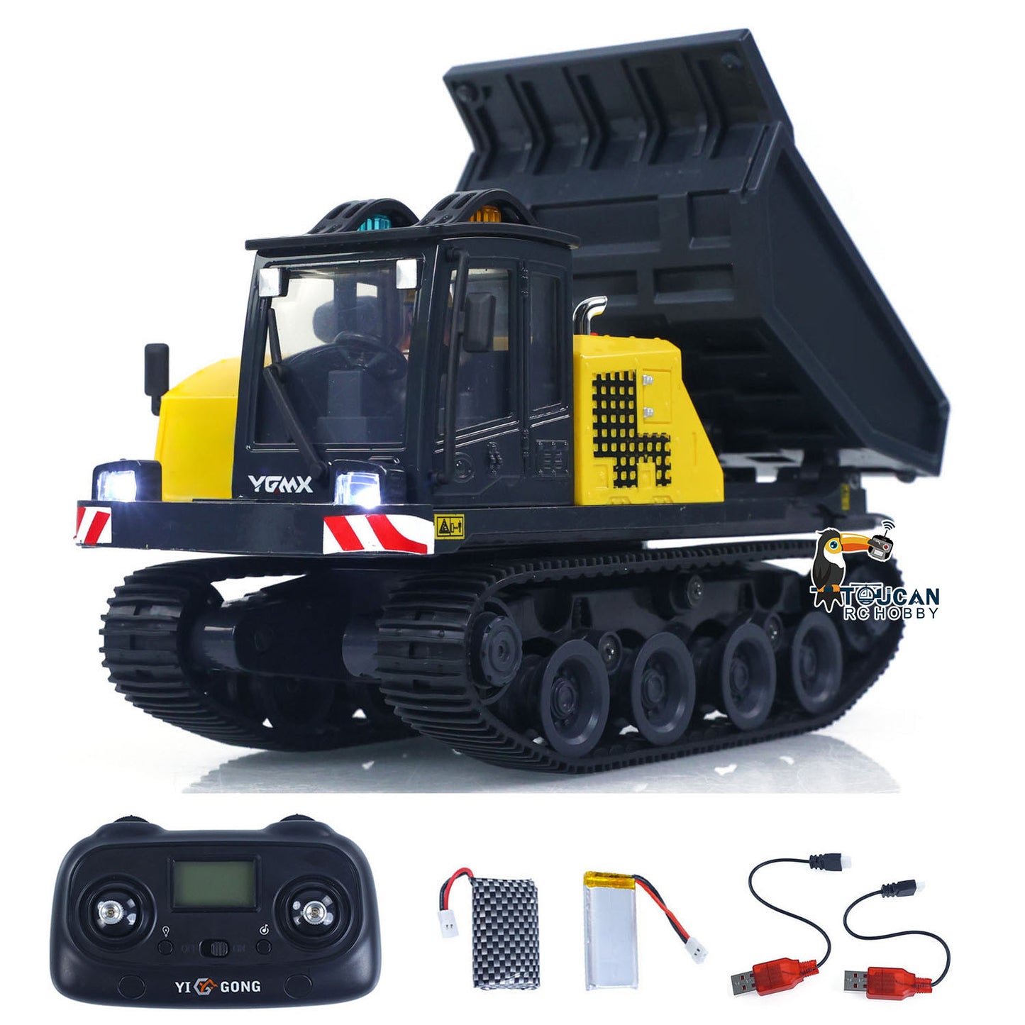 Pre-order 1/50 T14R Panther RTR Electric RC Crawler Dump Truck Construction Vehicle Tracked Tipper Finished Model Toys Lights Sounds Unit