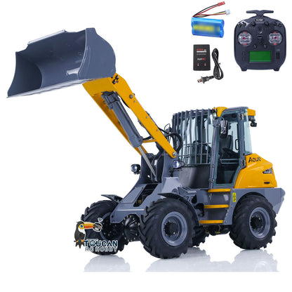 LESU AOUE MCL8 1/14 Metal 4x4 Hydraulic RC Loader A0015 with 4CH Reversing Valve Light Sound System for Construction Model Hobbyists