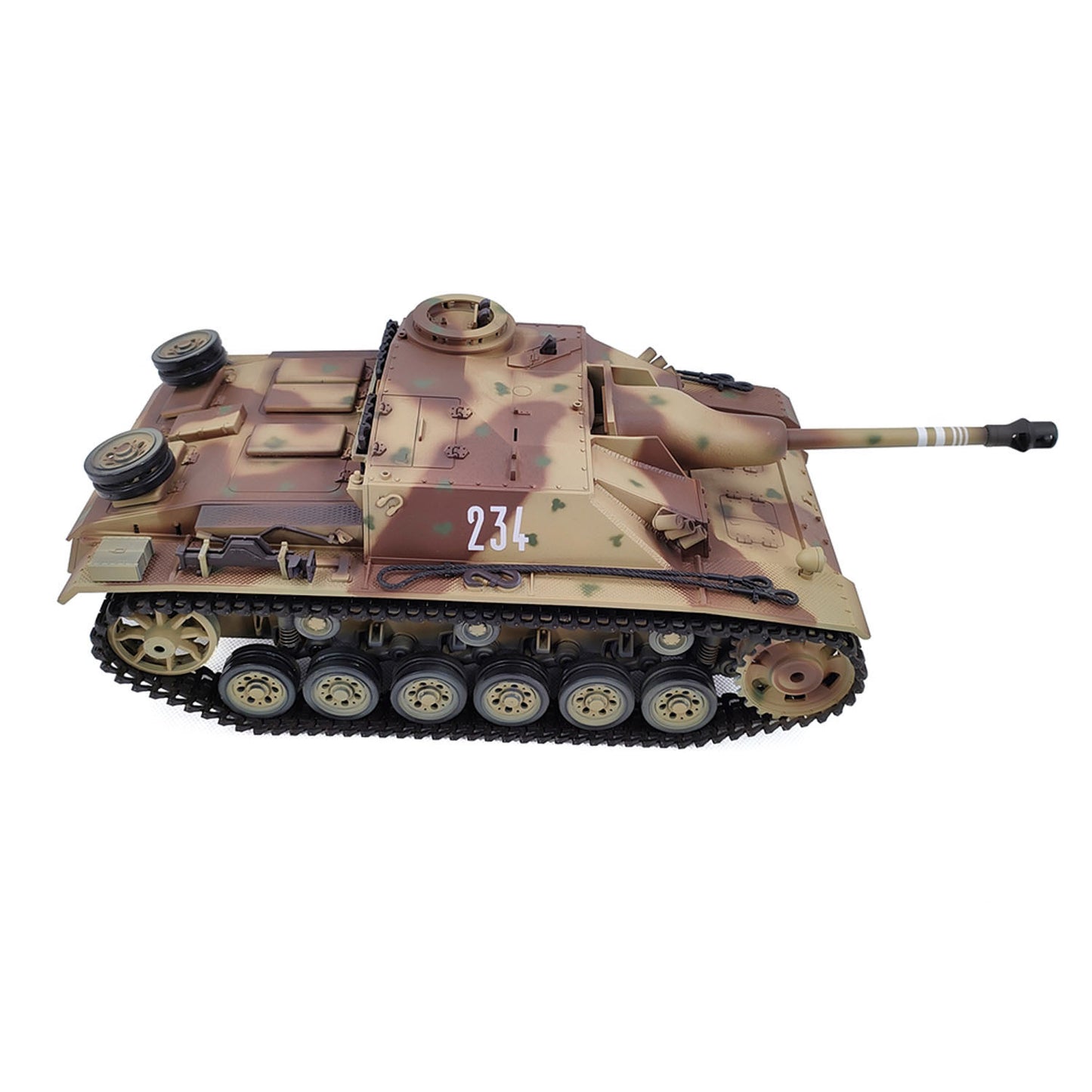 Plastic Henglong 1/16 7.0 Mainboard German Stug III RTR RC Tank Model 3868 BB IR Steel Gearbox 1800MAH Battery Radio Sound Light