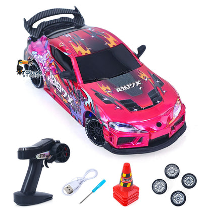 10KM/H JXC SP4301 1/43 Remote Control Drifting Car AWD RC Vehicle Model RTR Light System Motor 9A ESC Servo Battery No Sounds