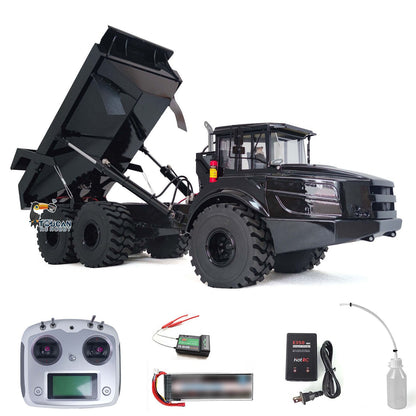 XDRC Metal 1/14 RC Hydraulic Articulated Truck A40G 6*6 Radio Controlled Dumper Tipper RTR Car Model Construction Vehicles