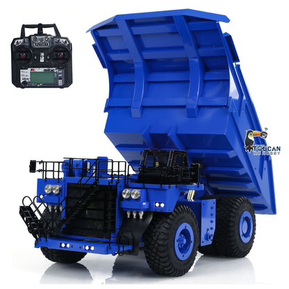 1/20 793D Radio Controlled Miner Truck Assembled Painted Metal Hydraulic System Dumper Car Model I6X Radio Warning Lights