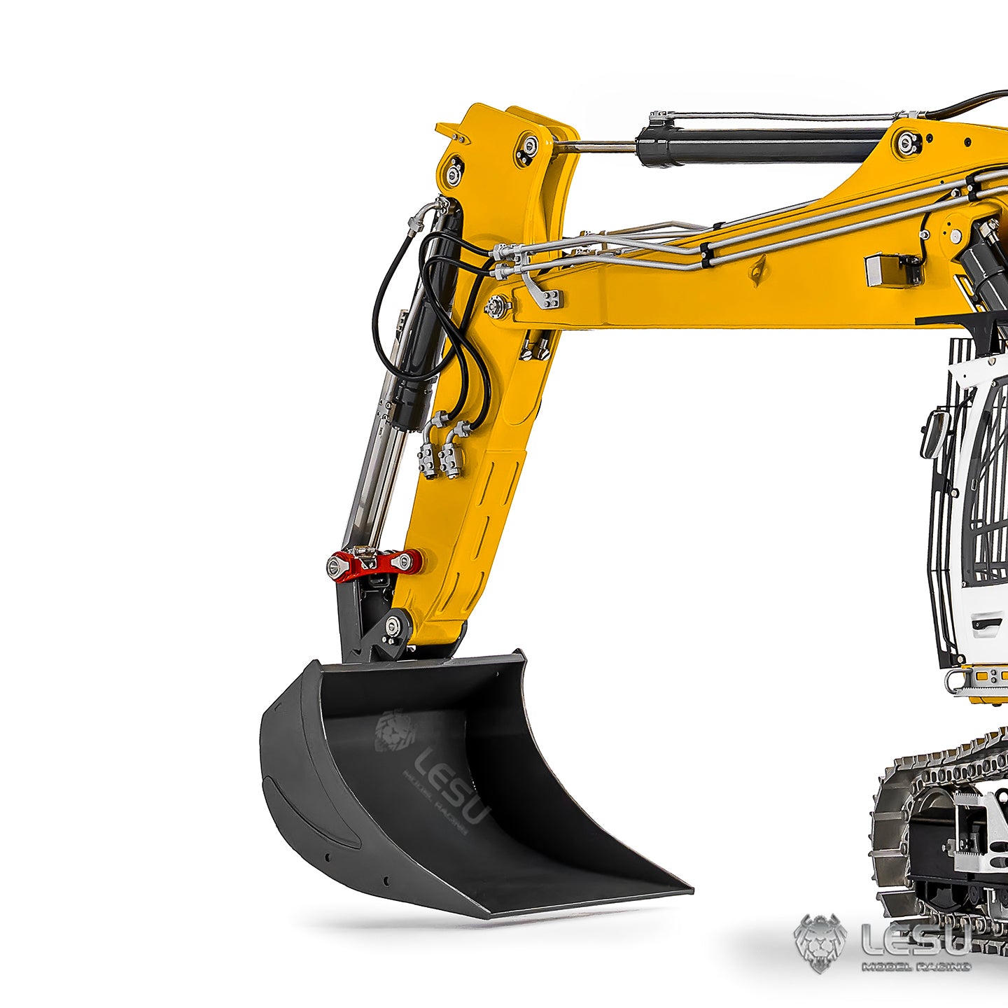 Metal Original Bucket for LESU 1/14 Hydraulic RC Excavator LR956 ZX490 LR945 SK500 ET30H ET26L ET36L AC360 DIY Digger Model