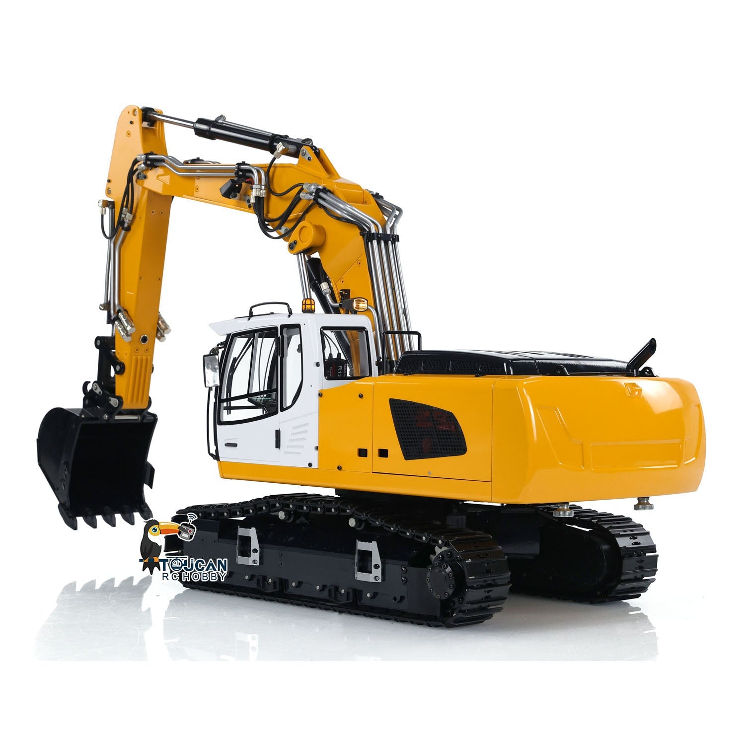 MTM 946-3 Metal 1/14 Excavator Hydraulic Ready to Operate with T12D 12-Channel Radio and 4MPa Pump, Comes with Bucket Ripper and Spare Parts Kit without Electronics