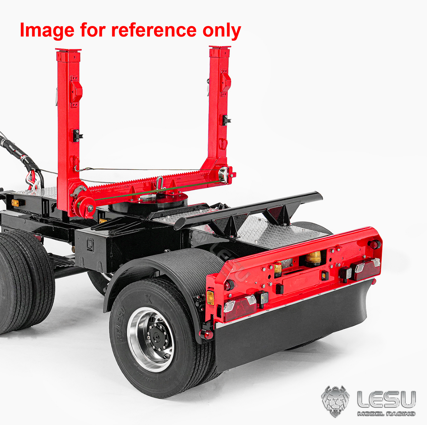 LIMITED-TIME SALE IN Stock LESU A0052 1/14 Metal Hydraulic RC Timber Transport Truck Mounting Base with 8CH Reversing Valve Grapple 360 Degree Crane 2Axles Trailer