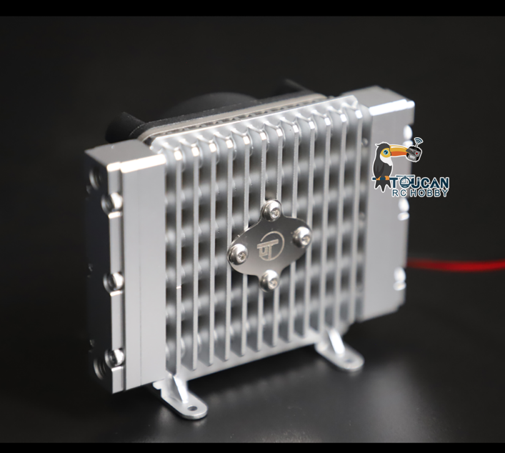 CUT Model Metal Oil Filter Oil Tank M3 M5 Nozzle Hydraulic Pump with Brushless Motor Radiator Cooling Fan for 1/12 1/14 1/16 RC Excavator Loader Dozer Truck Construction Vehicles