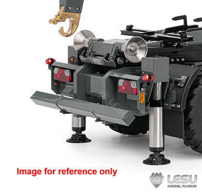 LIMITED-TIME SALE IN Stock LESU A0066 1/14 Metal Hydraulic RC Roll Off Trailer Telescopic/Folding Hooklift with Support Legs 5CH Reversing Valve Lights