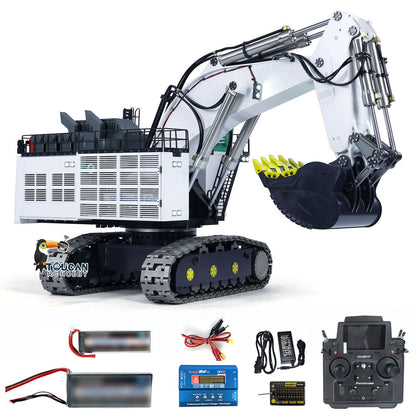 USA Pre-Order by the sea 1/25 RC Metal Double Pump Hydraulic Excavator R9800 Heavy Duty Double Pump Remote Control Diggers ESC Servo Motor Light System