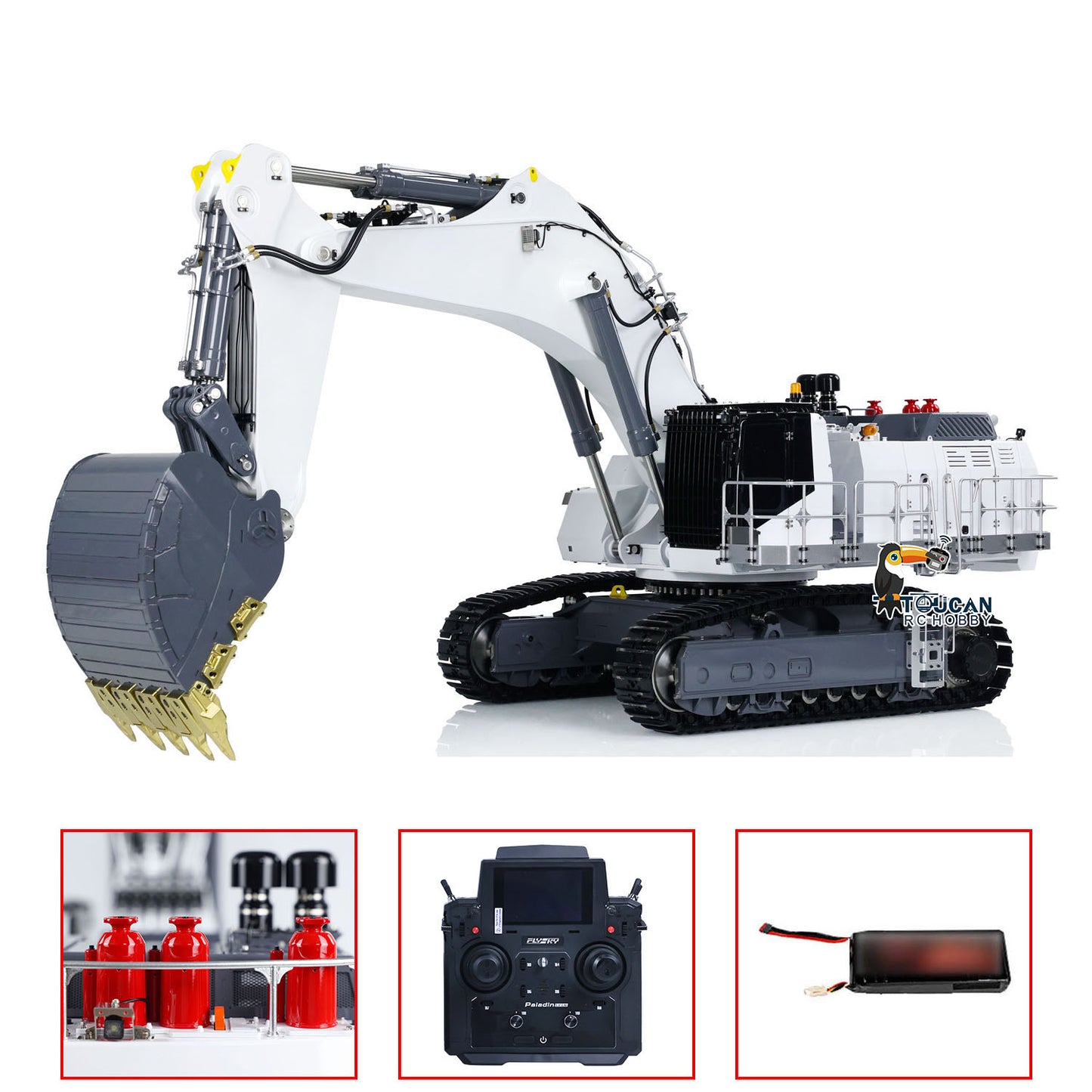 1:14 LESU RC Hydraulic Excavator AOUE 9150 Metal RTR Remote Control Digger Model ESC Motor Light System FlySky PL18EV Battery