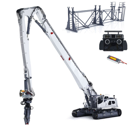 Second Hand LESU 1/14 RC Hydraulic Demolition Excavator LR960 RTR Digger GPS Battery Radio