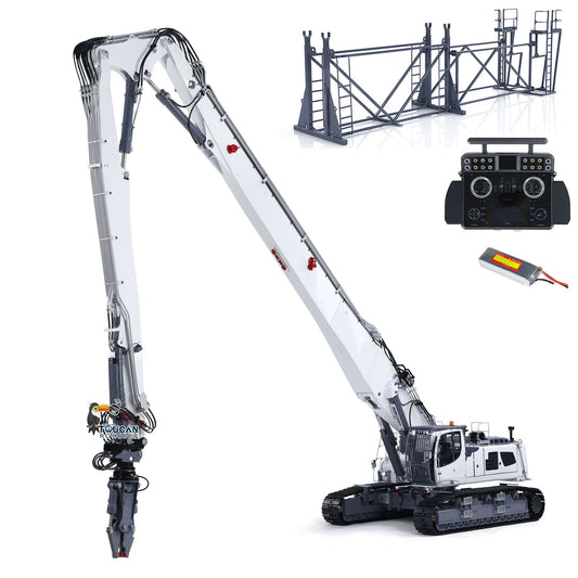 Second Hand LESU 1/14 RC Hydraulic Demolition Excavator LR960 RTR Digger GPS Battery Radio