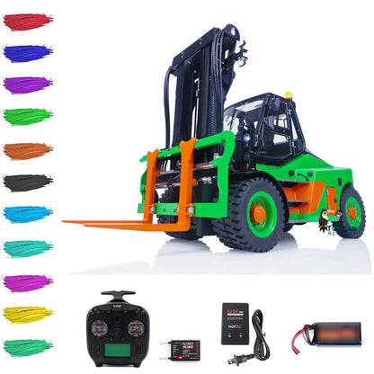 LESU AOUE LD160S 1/14 Metal Hydraulic RC Forklift FlySky ST8 Remote Controller and SR12 Receiver 6 Ways Reversing Valve Sound Light System