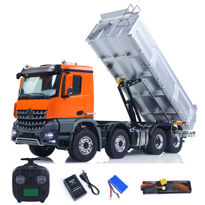 1/14 Kabolite K3367 8x8 Metal Hydraulic RC Tipper Remote Control Dump Truck Sonud Light 2Speed Model Battery ST8 Radio Axle Lock