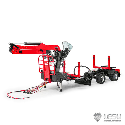 TOUCAN RC HOBBY LIMITED-TIME SALE LESU A0052 1/14 Metal Hydraulic RC Timber Transport Truck Mounting Base with 8CH Reversing Valve Grapple 360 Degree Crane 2Axles Trailer