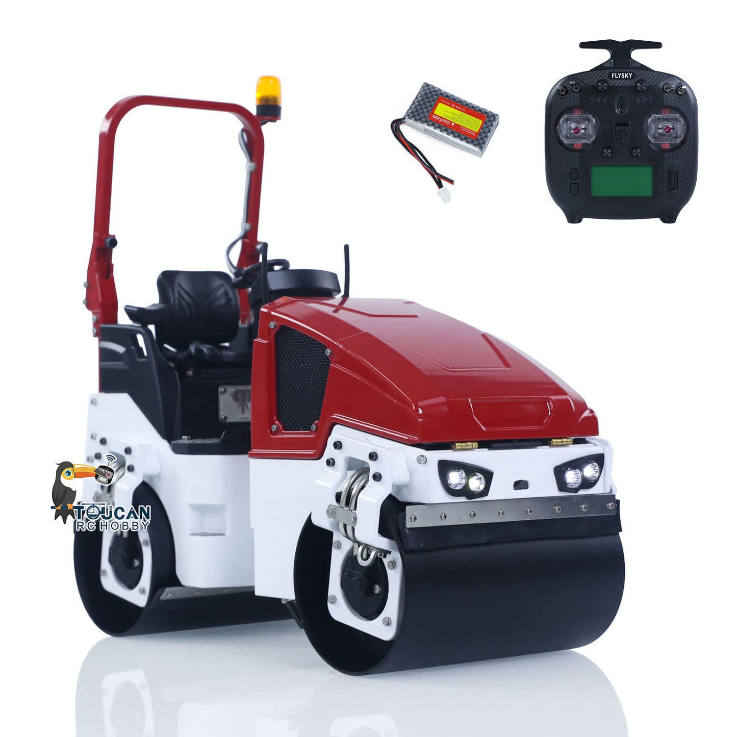 1/14 Mini Metal Radio Controlled Road Roller BW120AD RC Construction Vehicle RTR Model Brushed ESC Motor Battery ST8 Radio