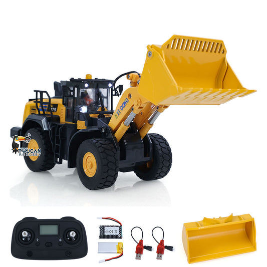 Half Metal 1/50 Electric Remote Control Loader Ready To Run Mini RC Engineering Vehicle Model Lights Sounds Desktop Level