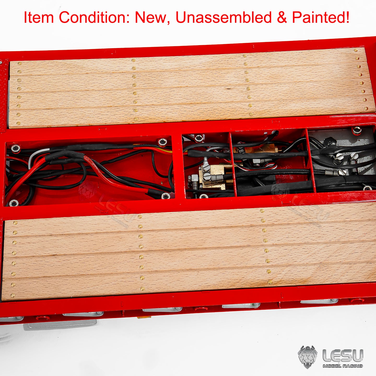 LESU Metal 1/14 RC Trailer A0054 Hydraulic Lifting Tailboard 4 Axles Steering Available for DIY RC Tractor Truck Lorry Car Model