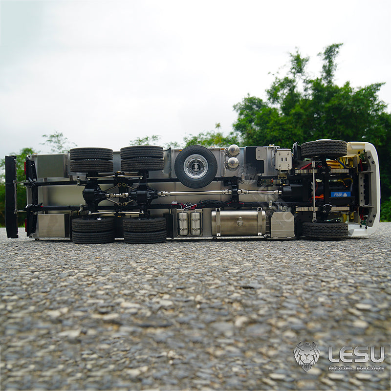 1/14 LESU 6x4 Unpainted Body Shell Assembled Chassis Radio Control Flatbed Truck RC TAMIYE Car Sound Light System Motor ESC Servo