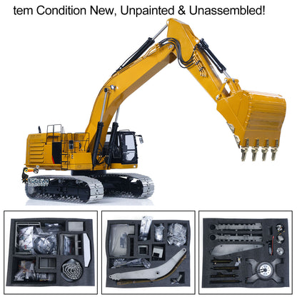 LESU C374F 1/14 Metal Hydraulic RC Excavator Realistic Digger Model B0001 KIT Hobbywing Brushless ESC 6CH Brass Valve Light System for Backyard Fun