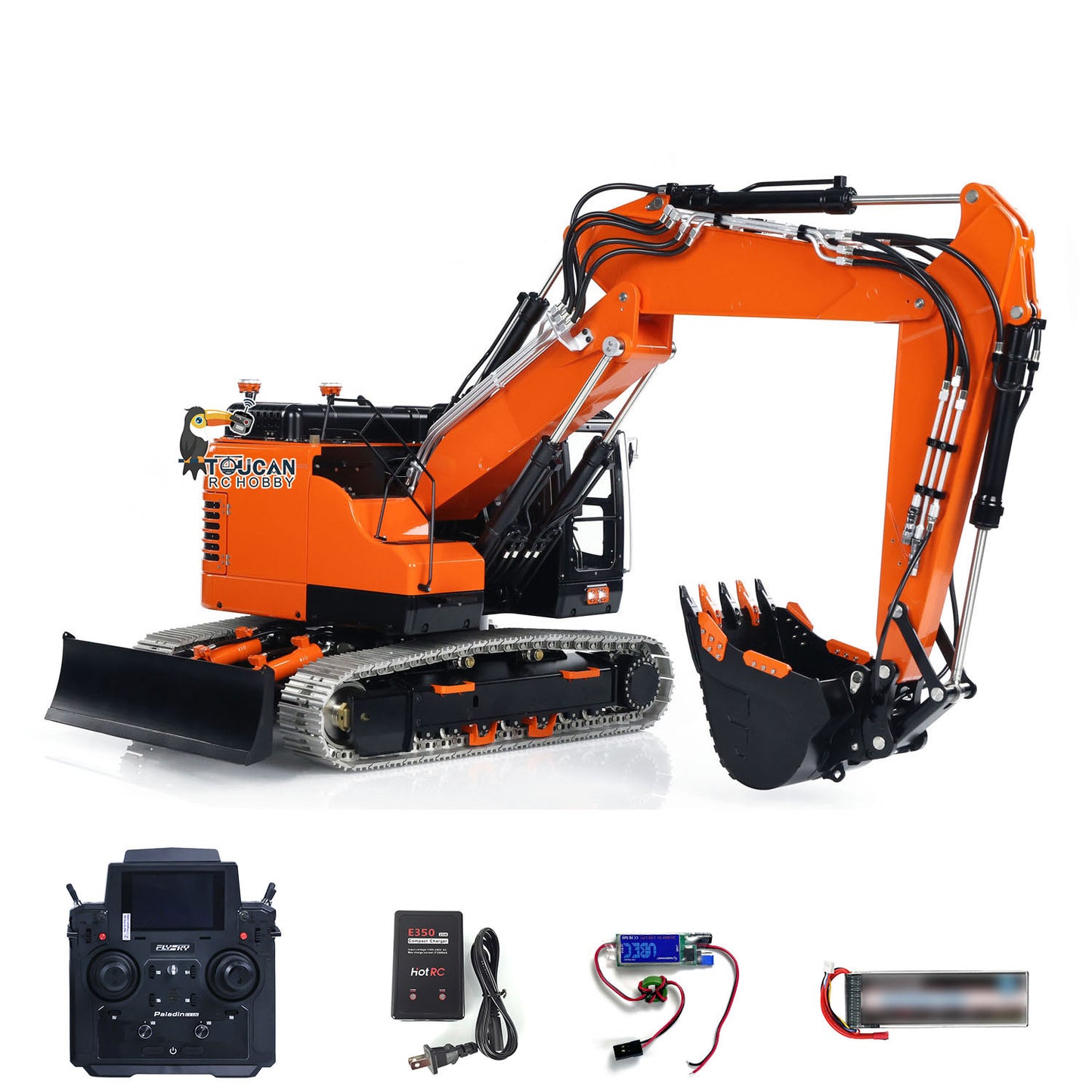 LESU Aoue ET26L 1/14 Metal RC Excavator B0012 RTR Hydraulic Short Tail Tracked Digger Simulated GPS Light System FlySky PL18EV Controller