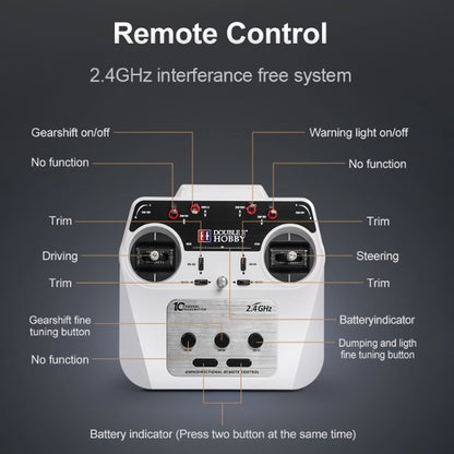 In Stock Metal DoubleE 1/16 Remote Control Articulated Dumper 6WD Electric Remote Control Truck Model 10KG Load Capacity Openable Door