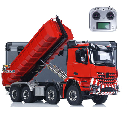 1/14 8x8 Metal Hydraulic RC Dumper Tipper Car Radio Control Full Dump Trucks with Standard Bucket Hobby Model DIY PNP