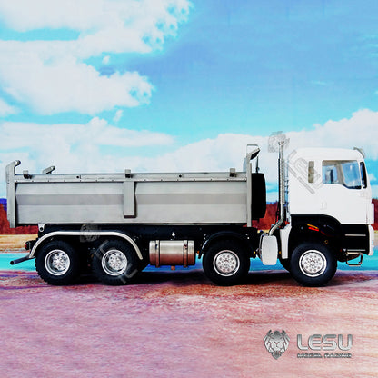 LESU 1/14 Metal TGS 8*8 Dumper Truck Construction Vehicle DIY Model with Light and Sound System Motor ESC Servo