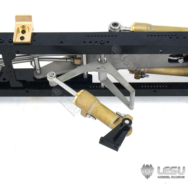 LESU 1/14 Hydraulic 8*8 Roll On/Off Tipper Parts Flat Bed Trailer Bucket Cylinder Valve Pump for Dumper Truck