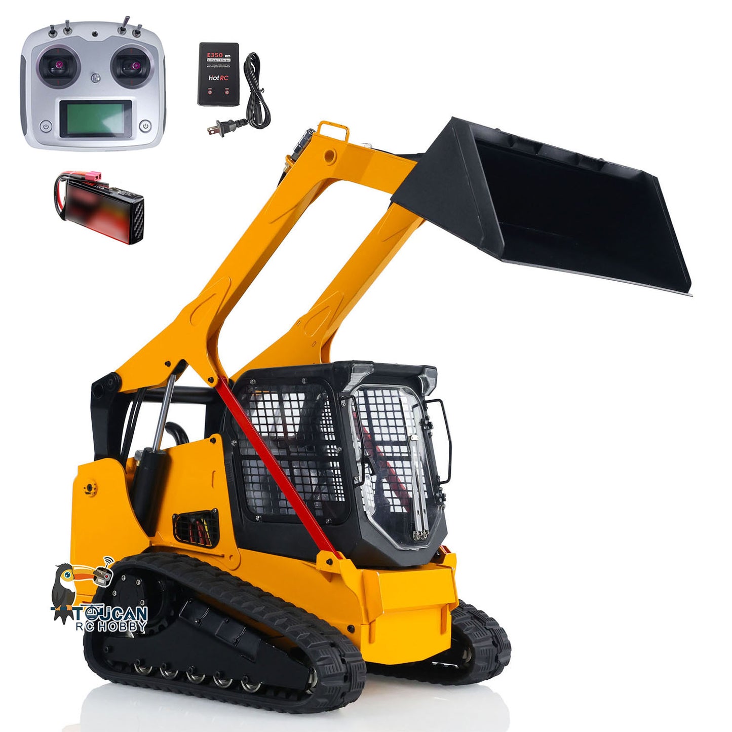 Fast Free Shipping 1/14 SM770 Hydraulic RC Loader Skid-Steer RTR Remote Control Tracked Car Model