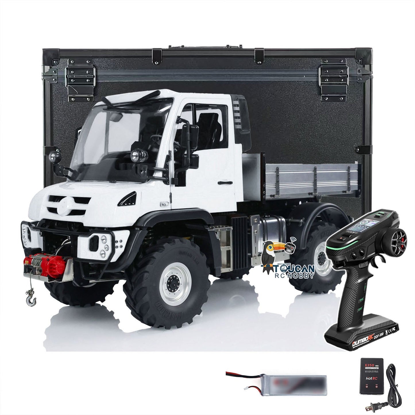 UNI U423 1/10 RC Rock Crawler Car RTR 4X4 4WD Remote Control Off-road Vehicles Metal Axles Bucket Light Sound DDF350 Radio Battery