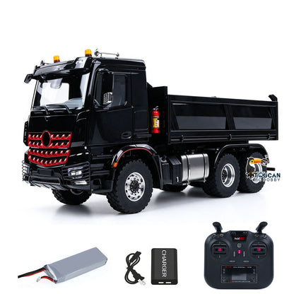 MODO 6X6 Metal Chassis 3348 RC Hydraulic Dumper 1/14 Radio Controlled Tipper NO Lock Light Sound Radio Battery Construction Truck RTR