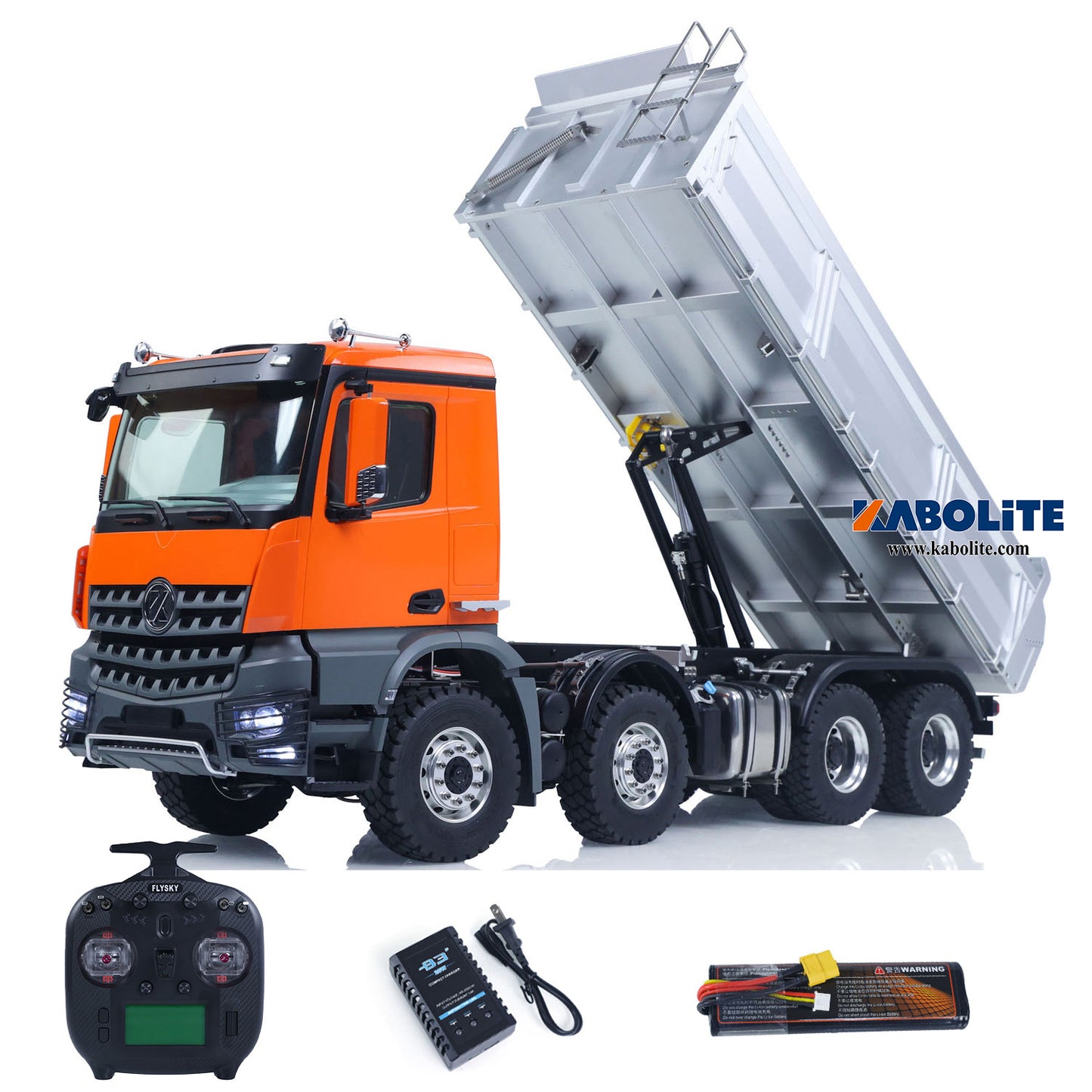 TOUCAN RC HOBBY 1/14 Kabolite K3367 8x8 Metal Hydraulic RC Tipper Remote Control Dump Truck Sonud Light 2Speed Model Battery ST8 Radio Axle Lock