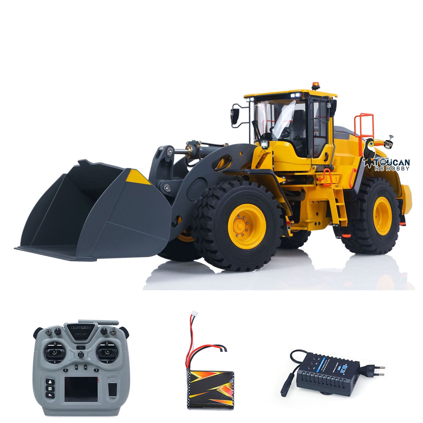 Double E Metal 1/14 4X4 Remote Control Hydraulic Loader L260H Axle Locks 2Speed Gearbox Brushless Motor Battery RTR Light System