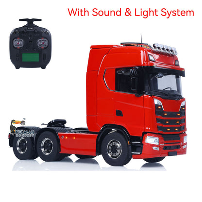 770S 1/14 6X6 RC Tractor Truck Liftable Rear Axle Wheel Hub Reduction Differential Locks Hobbywing ESC Flysky ST8 Light System