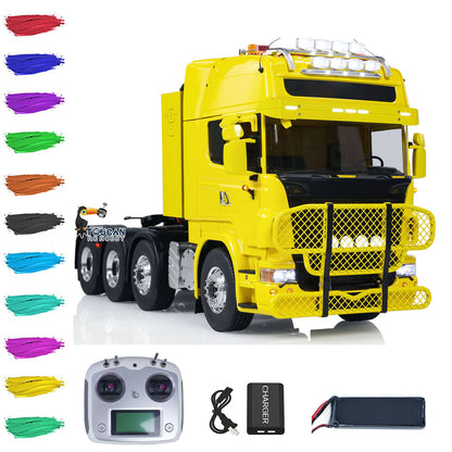 TOUCAN RC HOBBY LESU Metal Chassis 1/14 RC Tractor Truck 8X8 Radio Control Car Model Light Sound