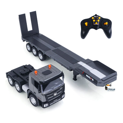 Huina 1318 1:18 RC Tractor Truck 9CH Remote Control Cars with Flatbed Trailer 58*11*19cm Assembled and Painted