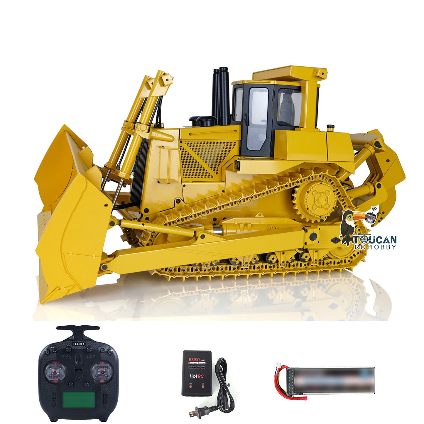 Fast Free Shipping  1/14 Scale JDMODEL Metal RC Hydraulic Bulldozer DXR2 JDM-98 W/ Light Sound Pump Cylinder ESC Motor Battery