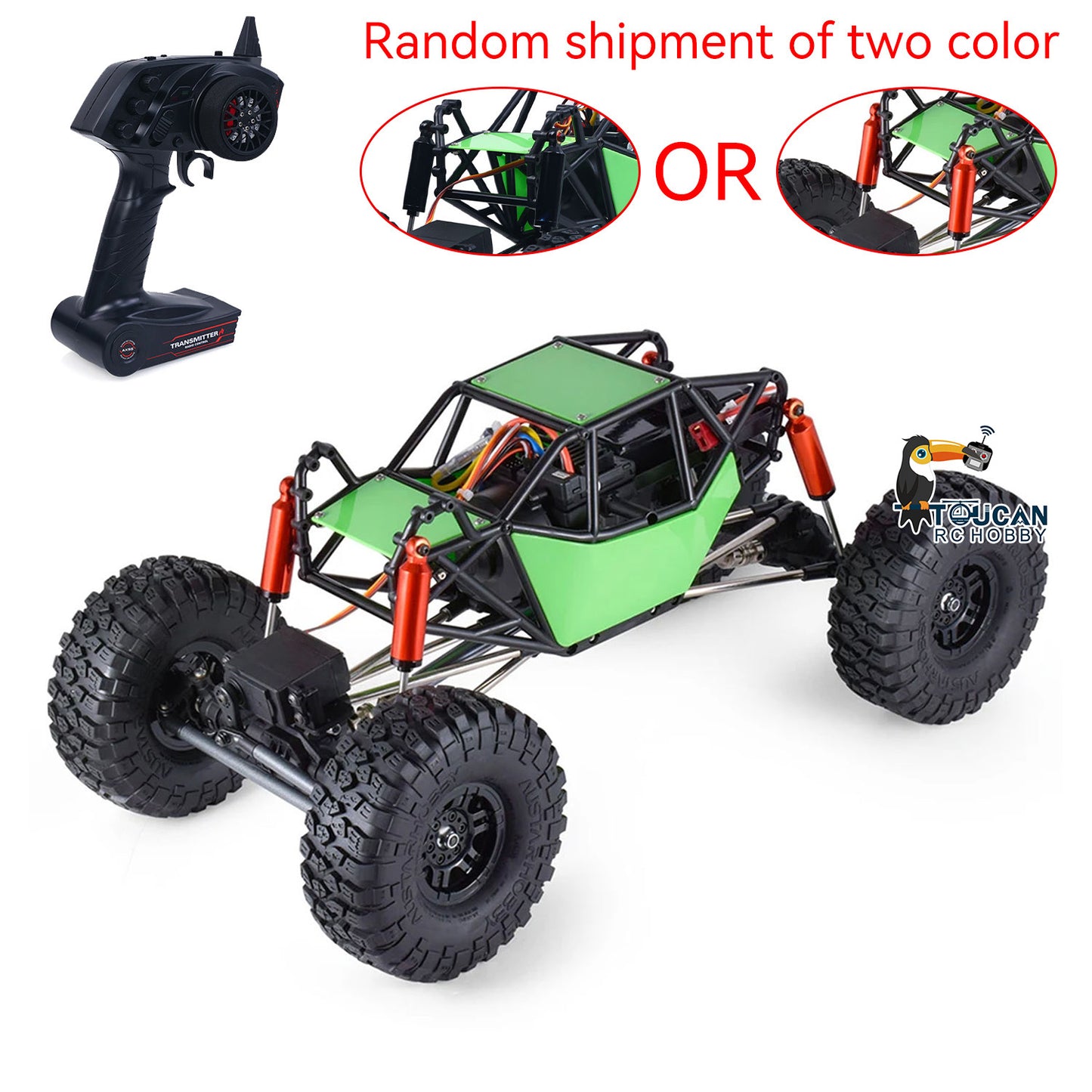 US Stock Remote Control 1/10 Rock Crawler 2.4G 4*4 RTR Electric Radio Off-road Truck Emulated Car Hobby Models Painted Assembled