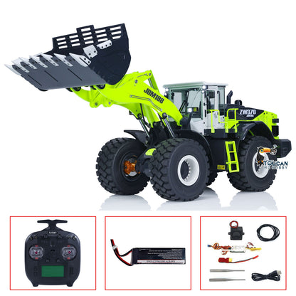 JDModel 198 ZW370 1/14 Metal RC Hydraulic RTR Loader 2-Speed Transmission ST8 Controller Light Sound Axles Lock Brushless Motor & ESC for Model Collectors