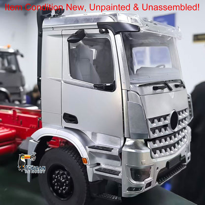 1/14 Unpainted BZ Metal Cabin Kits for RC Tractor Truck Remote Control Dumper Tipper Openable Door No Light System DIY Model