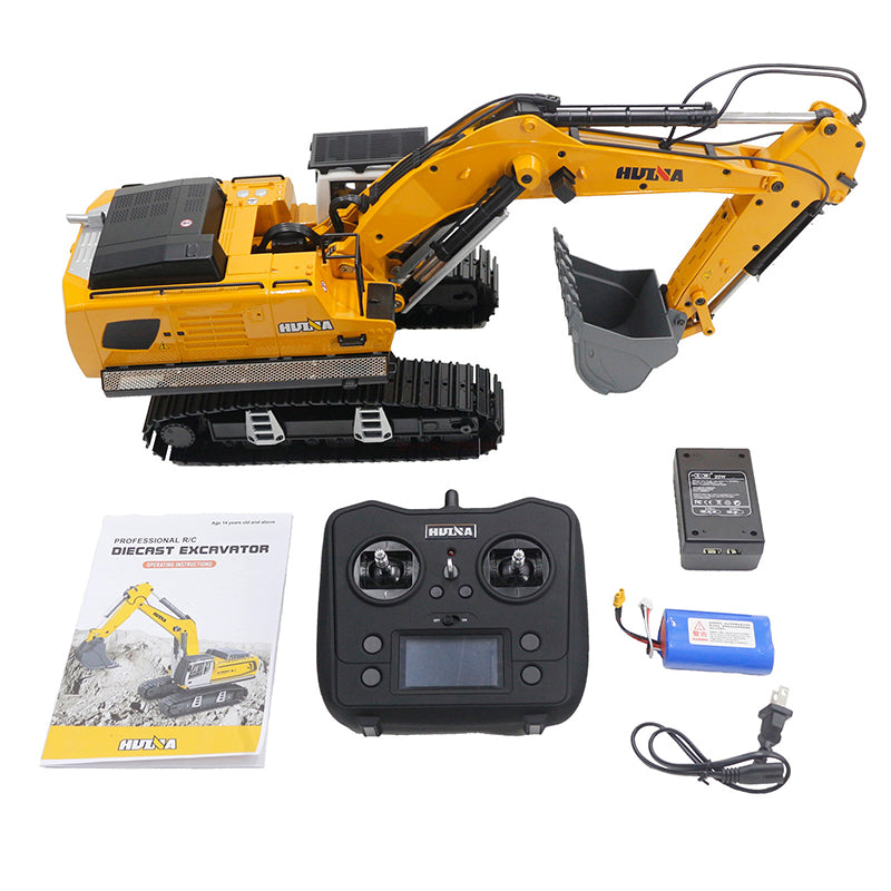US Stock Kabolite 1/14 RC Excavator 599 Metal RTR Remote Control Digger Model Toys Lights Ready to Run Assembled and Painted