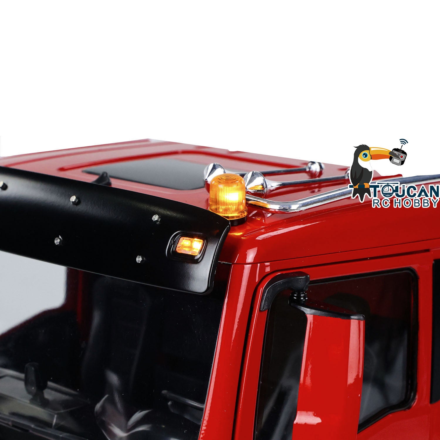 8x8 hydraulic tipping dump truck LESU red metal cab silver factory bed I6s remote light sound system
